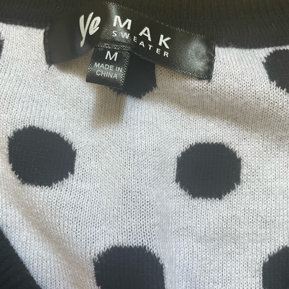 2 piece set Canvas Polka Dot High-Waisted Pants and Ye Mak sweater NWT - Picture 5 of 12